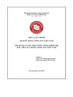 Tiểu luận lịch sử Đảng nội dung và giá trị cương lĩnh chính trị Đầu tiên của Đảng cộng sản việt nam s