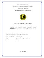 Đề tài kết nối các thiết bị thông minh