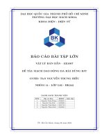 Báo cáo bài tập lớn vật lý bán dẫn – ee1007 Đề tài mạch dao Động Đa hài dùng bjt
