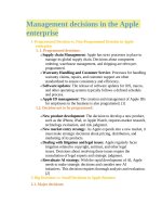 Management decisions in the apple enterprise