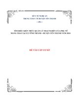 TÌM HIỂU KIẾN THỨC QUẢN LÝ THAI NGHÉN CỦA PHỤ NỮ MANG THAI TẠI XÃ VĨNH THÀNH - HUYỆN YÊN THÀNH NĂM 2024