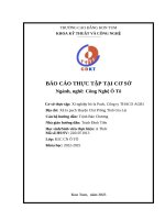 Báo cáo thực tập tại cơ sở ngành, nghề công nghệ Ô tô cơ sở thực tập xí nghiệp bò ia puch, công ty thaco agri