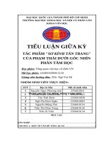 Tiểu luận giữa kỳ tác phẩm sơ kính tân trang của phạm thái dưới góc nhìn phân tâm học