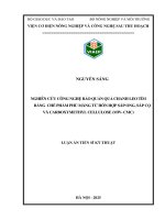 NGHIÊN CỨU CÔNG NGHỆ BẢO QUẢN QUẢ CHANH LEO TÍM BẰNG CHẾ PHẨM PHỦ MÀNG TỪ HỖN HỢP SÁP ONG, SÁP CỌ VÀ CARBOXYMETHYL CELLULOSE (MW- CMC)