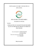 Báo cáo thực tập nghề nghiệp ngành quản lý đất đai : Đánh giá công tác giải quyết tranh chấp,khiếu nại,tố cáo trên Địa bàn xuân bình giai Đoạn 2018 2023