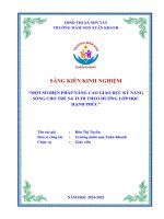 Sáng kiến một số biện pháp nâng cao giáo dục kỹ năng sống cho trẻ 5   6 tuổi theo hướng xây dựng lớp học hạnh phúc