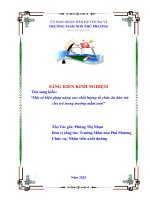 Sáng kiến một số biện pháp nâng cao chất lượng tổ chức Ăn bán trú cho trẻ trong trường mầm non