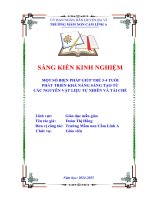 Sáng kiến một số biện pháp giúp trẻ 3 4 tuổi phát triển khả năng sáng tạo từ các nguyên vật liệu tự nhiên và tái chế