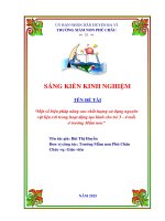 Sáng kiến một số biện pháp nâng cao chất lượng sử dụng nguyên vật liệu rời trong hoạt Động tạo hình cho trẻ 3   4 tuổi Ở trường mầm non
