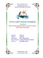 Sáng kiến một số giải pháp nâng cao chất lượng giáo viên tiểu học