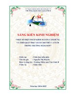 Sáng kiến một số biện pháp khơi nguồn cảm hứng và thói quen Đọc sách cho trẻ 5  6 tuổi trong trường mầm non
