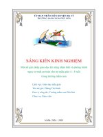 Sáng kiến một số giải pháp giáo dục kỹ năng nhận biết và phòng tránh nguy cơ mất an toàn cho trẻ mẫu giáo 4   5 tuổi trong trường mầm non