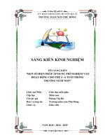 Sáng kiến một số biện pháp Áp dụng thí nghiệm vào hoạt Động cho trẻ 5 6 tuổi trong trường mầm non