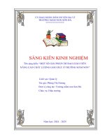 Sáng kiến một số giải pháp chỉ Đạo giáo viên nâng cao chất lượng giáo dục Ở trường mầm non