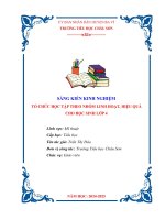 Sáng kiến tổ chức học tập theo nhóm linh hoạt, hiệu quả cho học sinh lớp 4