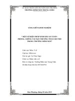 Một số biện pháp Đảm bảo an toàn  phòng chống tai nạn thương tích trong trường mầm non