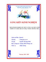 Sáng kiến một số kinh nghiệm duy trì và nâng cao chất lượng nghiên cứu khoa học kỹ thuật trong trường thcs