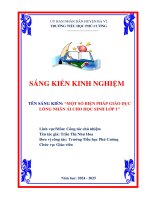 Sáng kiến một số biện pháp giáo dục lòng nhân Ái cho học sinh lớp 1