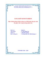 Sáng kiến môt sô biện phap chỉ Đạo nâng cao chất lượng chuyên môn cho giao viên trong trường mầm non