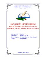 Sáng kiến một số biện pháp nhằm nâng cao tỷ lệ huy Động trẻ nhà trẻ Đến trường mầm non