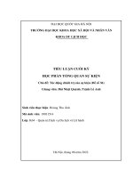 Essay 19031514 hoang thu anh tác Động chính trị của sự kiện