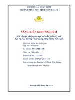 Một số biện pháp giáo dục trẻ mẫu giáo 4 5 tuổi bảo vệ môi trường và sử dụng năng lượng tiết kiệm