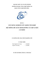 Xây dựng website sức khỏe tích hợp hệ thống Đề xuất dinh dưỡng và tập luyện cá nhân (Đồ Án môn học Án 1)