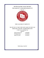Thu hút Đầu tư trực tiếp nước ngoài vào việt nam