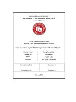 Topic  consultancy report of ha giang tourism satisfacion and loyalty