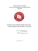 Business and economic project practice business proposal for the product “bốc phét