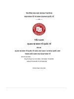 Quan hệ kinh tế quốc tế giữa việt nam  vương quốc anh