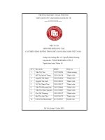 Tiểu luận môn Đổi mới sáng tạo cải thiện dinh dưỡng trong bữa sáng học sinh việt na