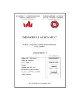 End module assignment module  using data to build business practice