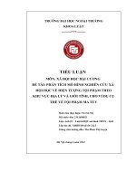 Phân tích mô hình nghiên cứu xã hội học về hiện tượng tội phạm theo khu vực Địa lý và giới tính, cho ví dụ cụ thể về tội phạm ma túy