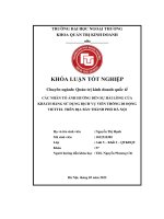 Các nhân tố Ảnh hưởng Đến sự hài lòng của khách hàng sử dụng dịch vụ viễn thông di Động