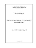 Chính sách phát triển hạ tầng thương mại tại tỉnh Hưng Yên