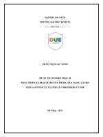 Phát triển kế hoạch truyền thông qua mạng xã hội cho sản phẩm xl tại the le's brothers cà phê