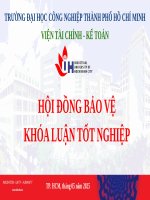 IUH - Mẫu slide Bảo vệ khóa luận tốt nghiệp ngành kế toán - kiểm toán