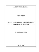 Quản lý tài chính tại Công ty Cổ phần Kinh doanh LPG Việt Nam