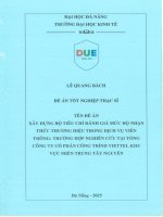 Xây dựng bộ tiêu chí Đánh giá mức Độ nhận thức thương hiệu trong dịch vụ viễn thông trường hợp nghiên cứu tại tổng công ty cổ phần công trình viettel khu vực miền trung tây nguyên