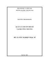 Quản lý chuyển đổi số tại Bộ Công thương