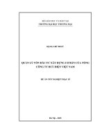 Quản lý vốn đầu tư xây dựng cơ bản của Tổng Công ty Bưu điện Việt Nam