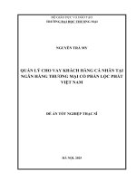 Quản lý cho vay khách hàng cá nhân tại Ngân hàng Thương mại Cổ phần Lộc Phát Việt Nam