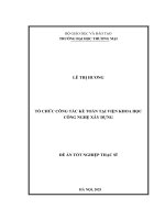 Tổ chức công tác kế toán tại Viện Khoa học Công nghệ Xây dựng