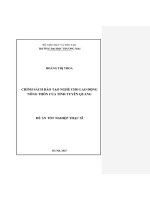 Chính sách đào tạo nghề cho lao động nông thôn của tỉnh Tuyên Quang