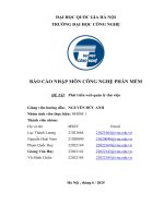Báo cáo nhập môn công nghệ phần mềm Đề tài phát triển web quản lý thư viện