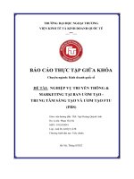Đề tài nghiệp vụ truyền thông & marketing tại ban Ươm tạo   trung tâm sáng tạo và Ươm tạo ftu (fiis)