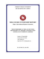 The internship at the accounting department in the bba construction consultant company limited