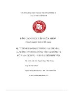 Quy trình làm Đại lý hàng hải cho tàuquy trình làm Đại lý hàng hải cho tàu