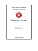 Báo cáo kết quả ngoại khóa tại công ty cổ phần tổng công ty may bắc giang (bgg)